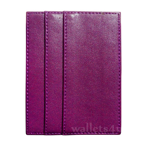 Magic Wallet, purple leather, multi card - MC0278